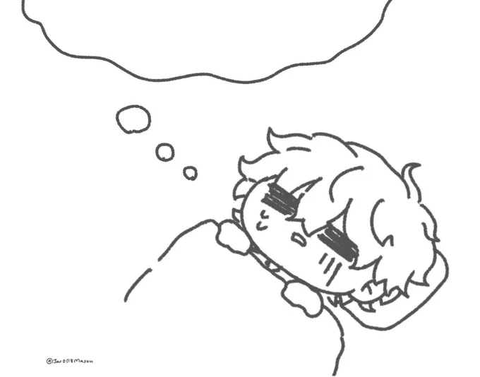 という夢にうなされてるドポチの図 