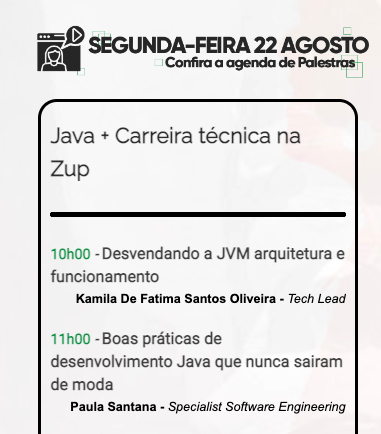 yara_tdc's tweet image. Olha só 2 pérolas que encontrei na trilha @ZupInnovation 22/8 GRATUITA!

@kamilah_santos Desvendando a JVM arquitetura e funcionamento
@psanrosa13 Boas práticas de desenvolvimento Java que nunca saíram de moda

Merece um RT?
promo.thedevconf.com/buss22-zup
#TheDevConf #CommunityPass