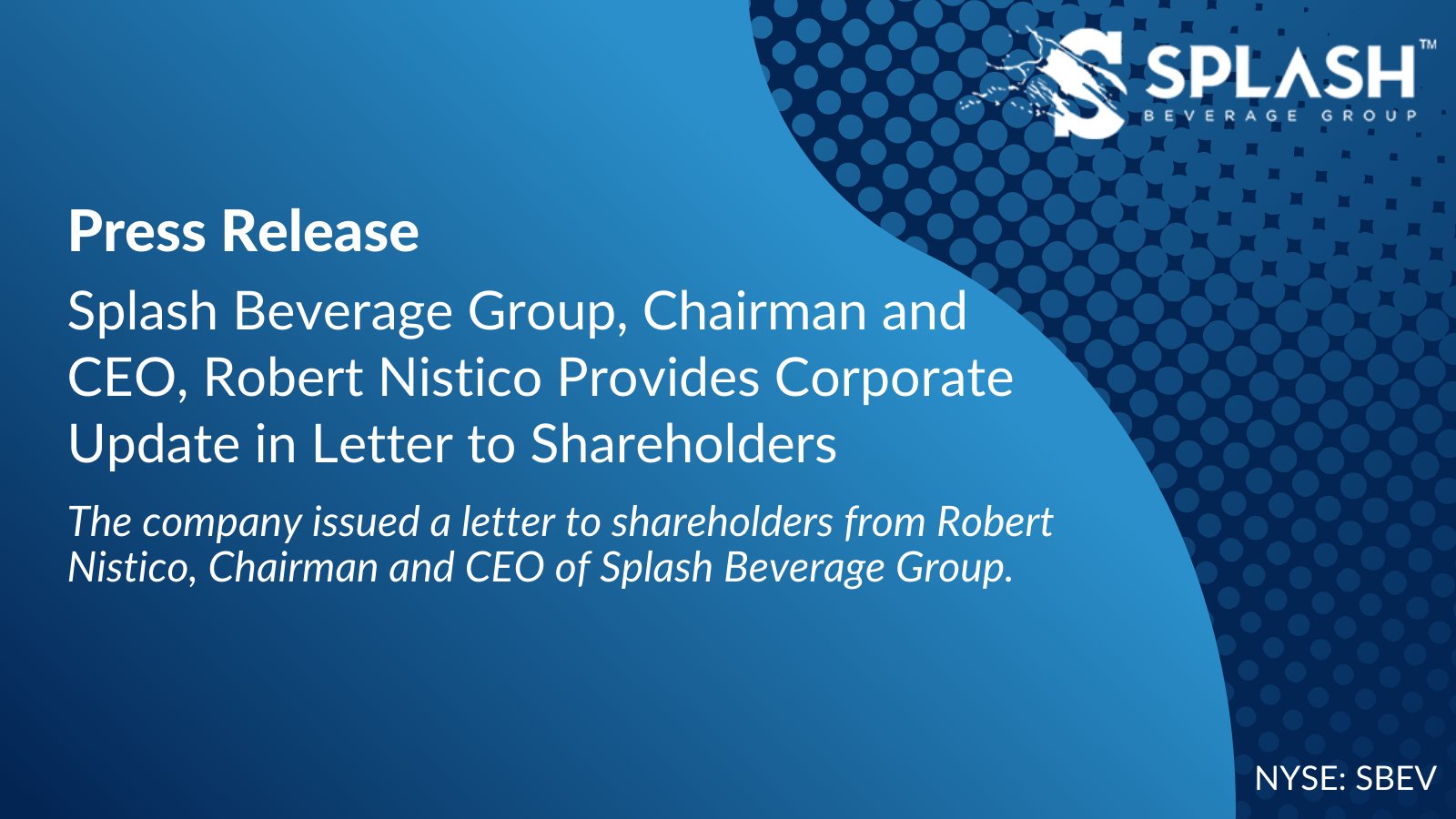 Splash Beverage Group (SplashBev) / Twitter