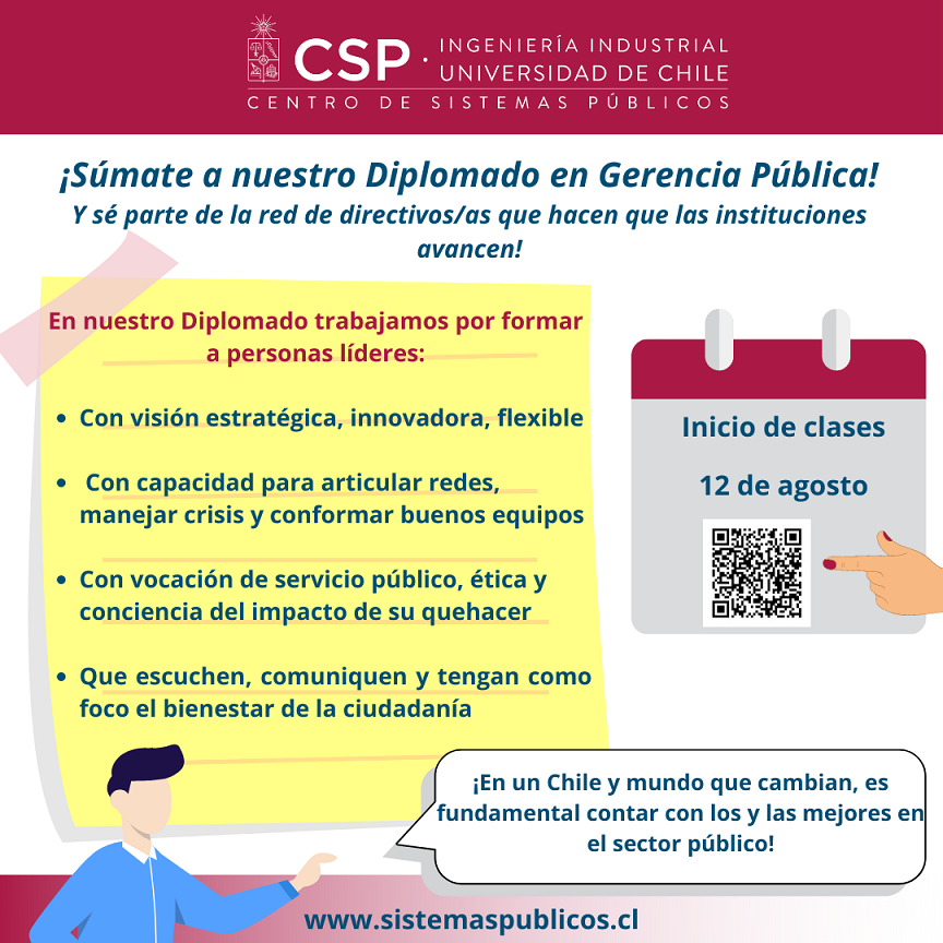 csp_uchile's tweet photo. 📢 ¡Aún puedes postular! Este viernes inicia la segunda y última versión del 2022 de nuestro Diplomado en Gerencia Pública y puedes ser parte. Súmate a nuestra red de funcionarios/as y directivos/as que hacen que las instituciones avancen 👏

Más info 👉 https://t.co/cCgWqaZhqd https://t.co/F5nw1OOgNR