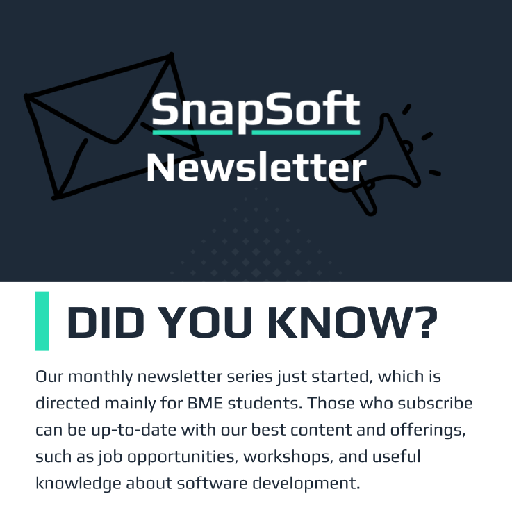 snapsoft_io's tweet photo. Check out our newsletter, and be part of our community! 🤩

👉 Subscribe here: https://t.co/AR4PBSyIww

#snapsoft #newsletter #journey #learnmore #news #community #opportunity #subscribe #family #follow #bme #student https://t.co/RN0pgQYd8s