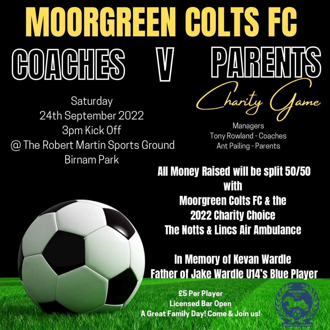 Date set for our 3rd annual coaches v parents Charity game.This years chosen charity is @LNAACT and was picked by the family of Kevan Wardle who's sadly passed away not long ago with the game being played in his memory.Kevans son Jake plays for our u14s blue.