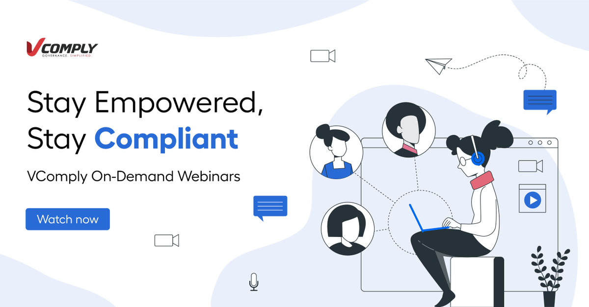 V_Comply's tweet photo. Are you navigating today’s complex compliance challenges? Our compliance and risk management webinars will help you keep informed with the latest compliance trends and best practices. Listen and learn:

https://t.co/F7FmMNFo1n

#compliancewebinars #compliance #grc #webinars https://t.co/ijEnosRo4d