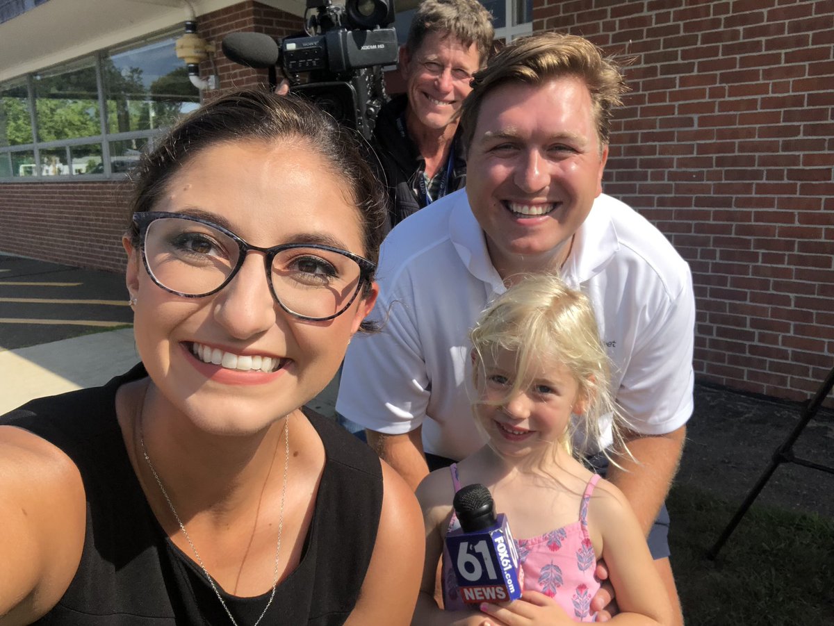 JuliaLeBlancTV's tweet photo. Meet 5-year-old Quinn and her dad, Michael from Madison! 

She helped her dad vote today and got a “future voter” sticker. 

Are you heading to the polls today? Share your pictures with us! 

@FOX61News https://t.co/HbWQewKBmT