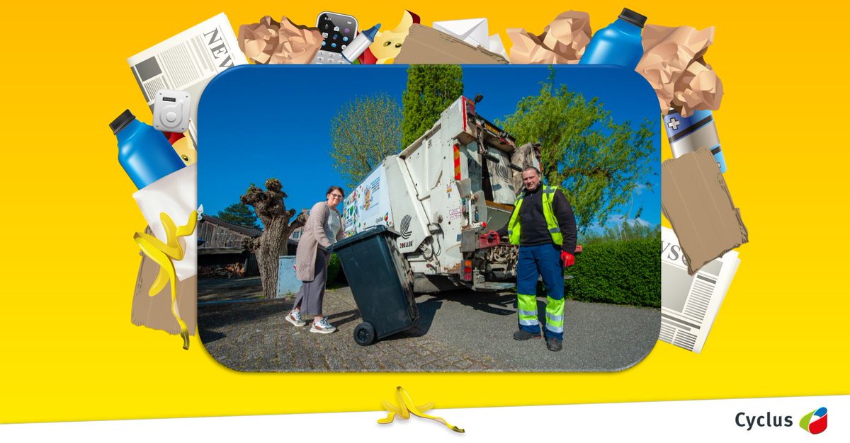 RenQ_FinanceC's tweet photo. Tijdens de hittegolf start de inzameling eerder. Tot en met september gelden aangepaste aanbiedtijden van afval in de Cyclus regio. Wij vragen inwoners in deze periode het afval uiterlijk om 06.30 uur aan te bieden. Zo kunnen onze collega’s bij warm weer eerder aan de slag. https://t.co/WxURIJ4umi
