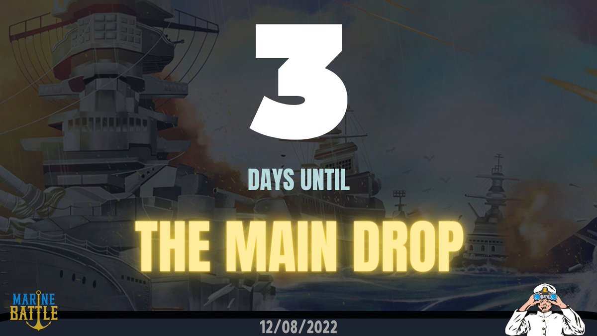 ⚓️ 3 DAYS UNTIL THE MAIN DROP⚓️

▶️ Get your whitelist keys now! 🔥

#NFTs #NFTGiveaway #WAXP #playtoearn #P2E #NFTGame #cryptocurrency #GameFi