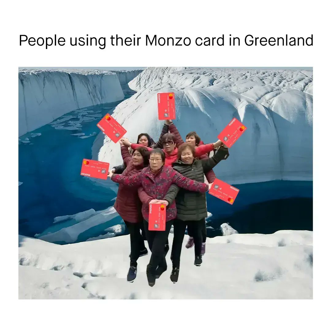 monzo's tweet photo. You’ve been using Monzo in lots of different places, like Mexico, Albania, India and Greenland 🌍
#MonzosSummerHolidayDataThing https://t.co/qFVVg3M1fu