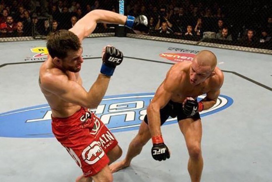 bjpenndotcom's tweet photo. On this day in 2008: Georges St-Pierre defeated Jon Fitch by unanimous decision at UFC 87 to retain his welterweight title #UFC87 https://t.co/IKqpoNzby5