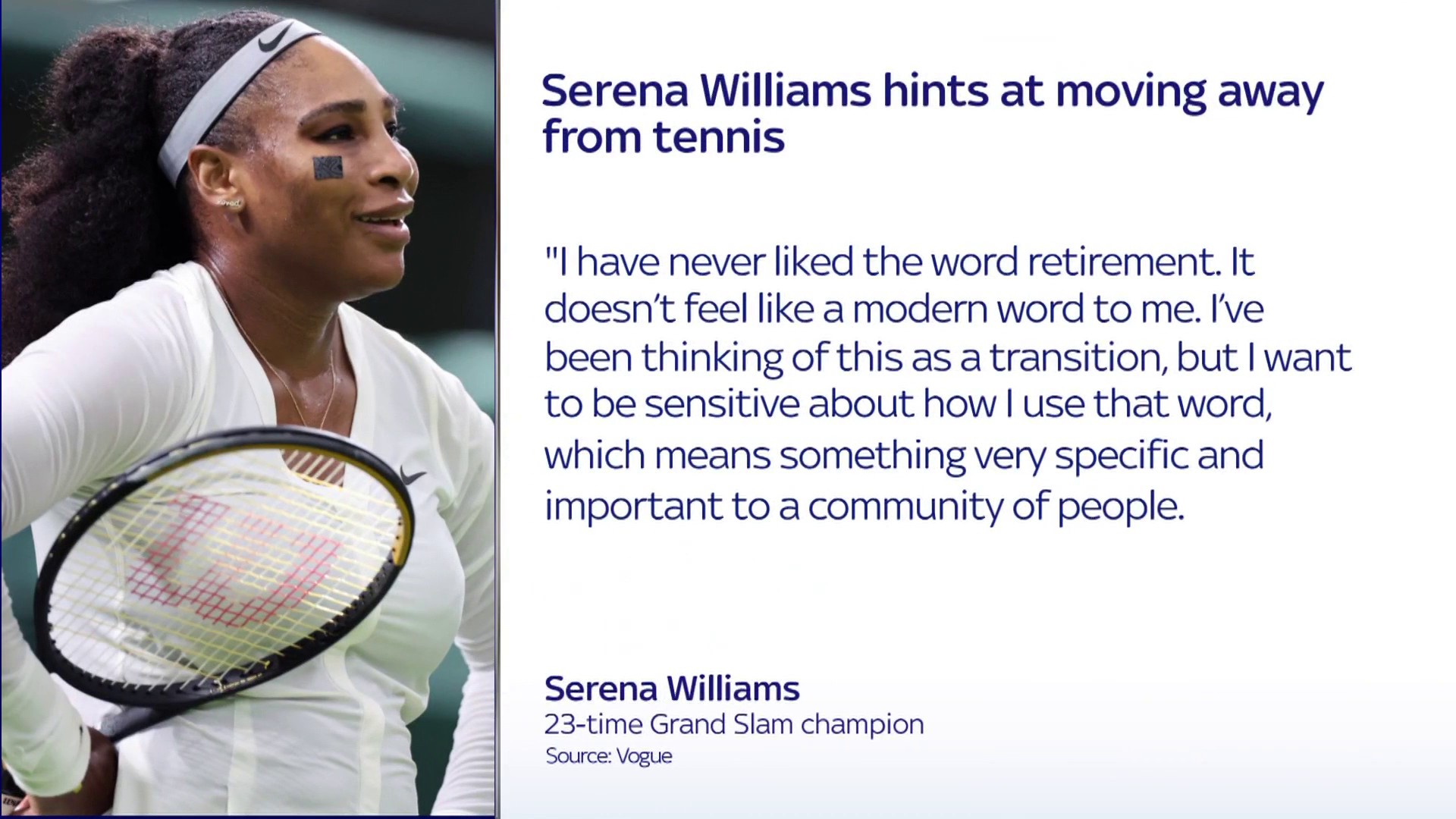 Sky Sports News on Twitter "BREAKING NEWS 🚨 Serena Williams is set to