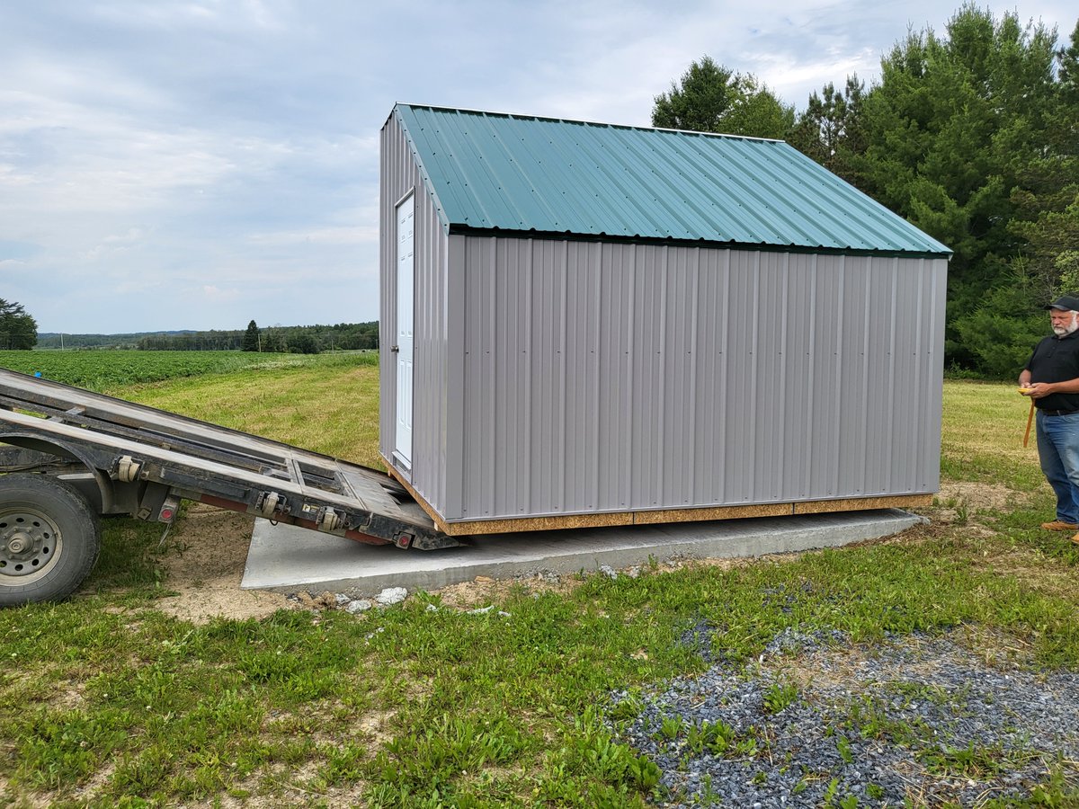 Sr. Research Scientist Jeffrey Baumgardner shared these photos of his new instrument shelter on site at Francis Malcom Science Center in Easton, Maine. This will be used for future aeronomy research by Jeff, Assistant Research Prof. Carlos Martinis, and Prof. Michael Mendillo.