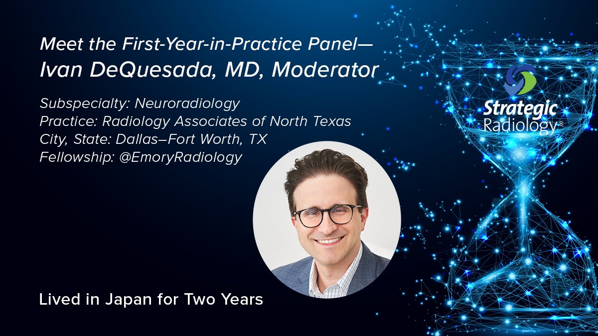 Strategic Radiology (@strategicrad) on Twitter photo Meet <a href="/ShinkeiMD/">Ivan DeQuesada II</a> #neurorad <a href="/RADNTX/">Radiology Associates of North Texas, P.A.</a> moderator for our upcoming Virtual Happy Hour—First Year in Private Practice. He studied @EmoryRadiology but all #radres #radfellows #iradres <a href="/ACRRFS/">ACR RFS - We've Moved! Follow @RadiologyACR.</a> <a href="/ACRYPS/">ACR YPS- We've Moved! Follow @RadiologyACR.</a> are welcome—arigato gozaimasu! Join us!
When: 9/8/22, 7 C
RSVP ow.ly/50T050KfqV0 Meet <a href="/ShinkeiMD/">Ivan DeQuesada II</a> #neurorad <a href="/RADNTX/">Radiology Associates of North Texas, P.A.</a> moderator for our upcoming Virtual Happy Hour—First Year in Private Practice. He studied @EmoryRadiology but all #radres #radfellows #iradres <a href="/ACRRFS/">ACR RFS - We've Moved! Follow @RadiologyACR.</a> <a href="/ACRYPS/">ACR YPS- We've Moved! Follow @RadiologyACR.</a> are welcome—arigato gozaimasu! Join us!
When: 9/8/22, 7 C
RSVP ow.ly/50T050KfqV0