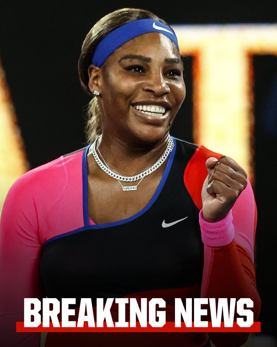 espn's tweet photo. Breaking: 23-time Grand Slam champion Serena Williams announced her tennis career is winding down, citing her desire to grow her family.

Williams shared her thoughts about her future in a first-person essay in Vogue Magazine.

More: https://t.co/ZretvBYNCL https://t.co/n8mr9JnuSG