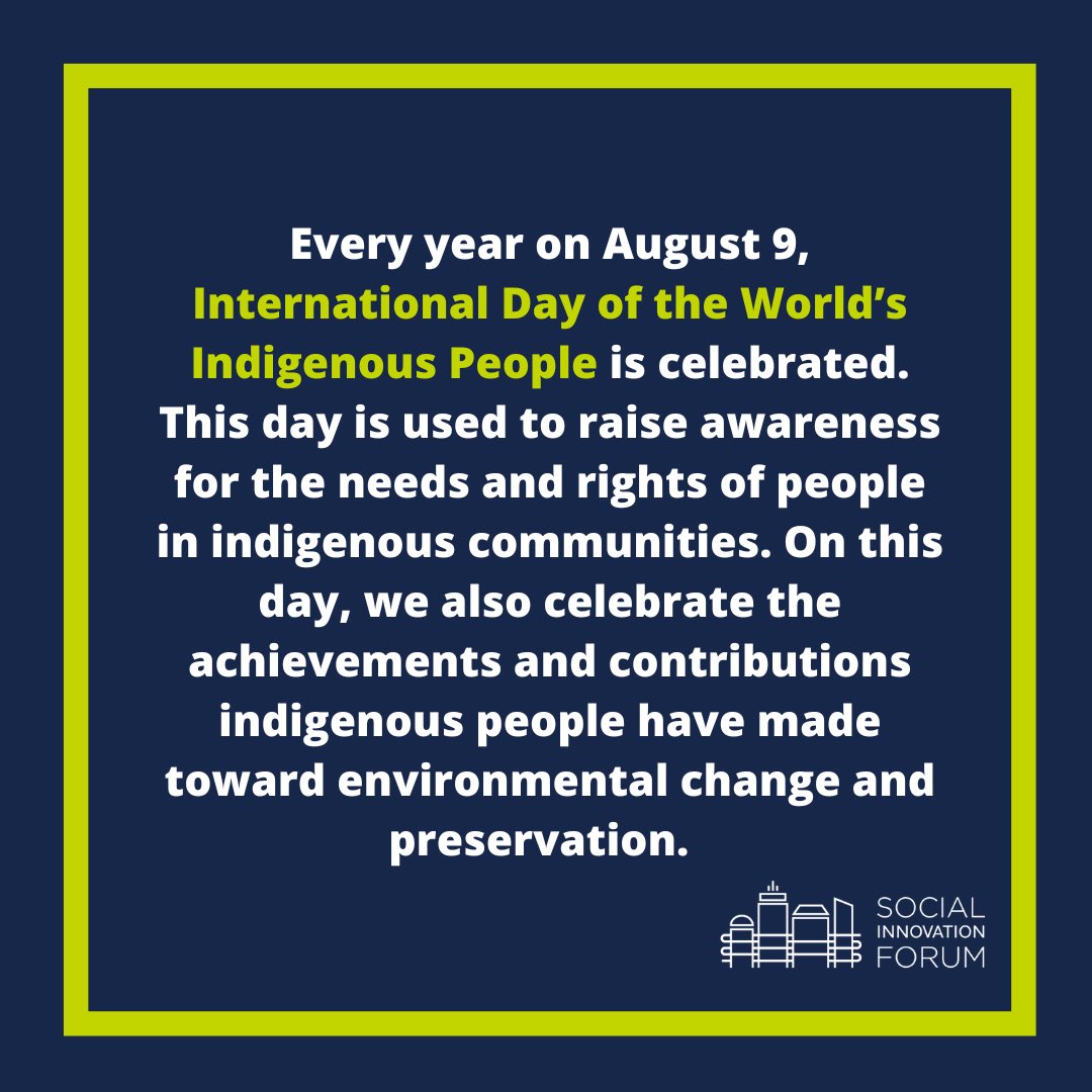 Happy International World’s Indigenous People Day! Here at SIF we stand with indigenous communities and celebrate their rich cultures and contributions to the betterment of the world and its environment!
