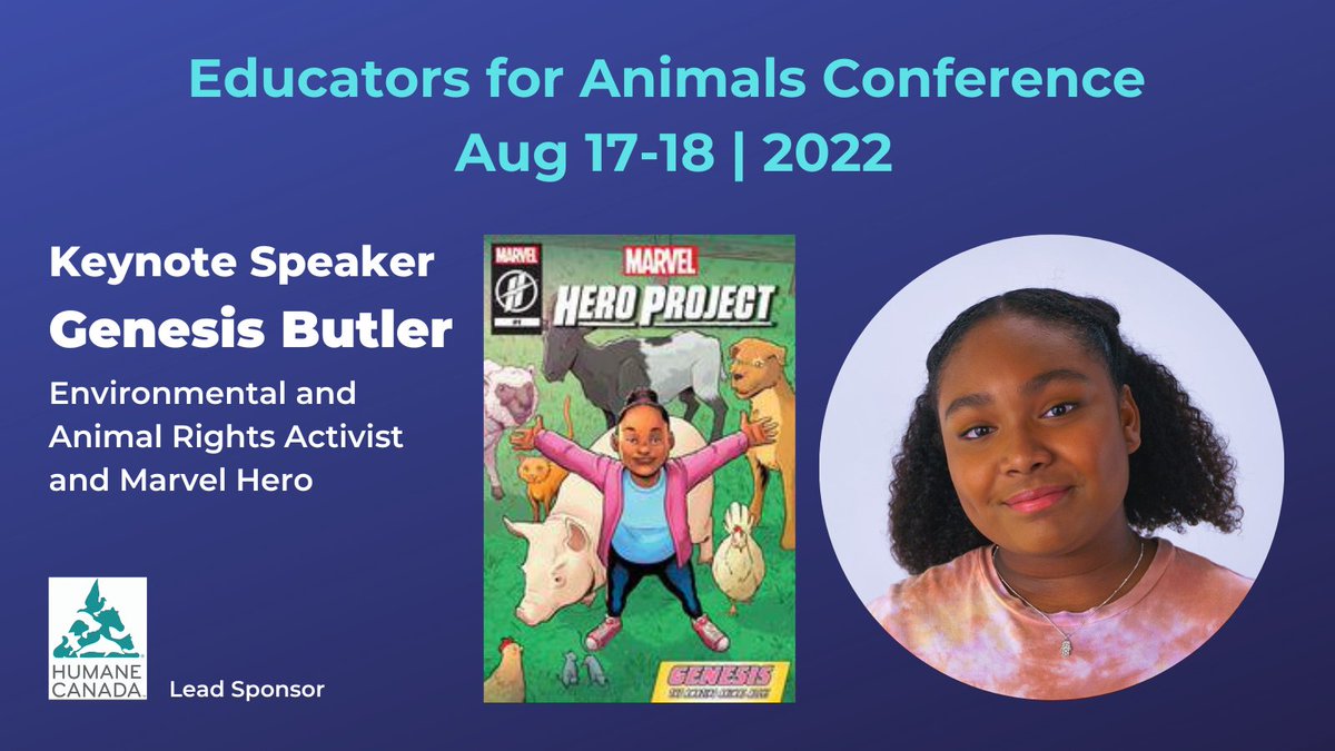 Keynote Speaker Genesis Butler is a 15-year-old environmental & animal rights activist and one of the youngest people to ever give a TEDx talk. The BBC named her as one of the top 8 activists changing the world. Free registration: educatorsforanimalsconference.ca