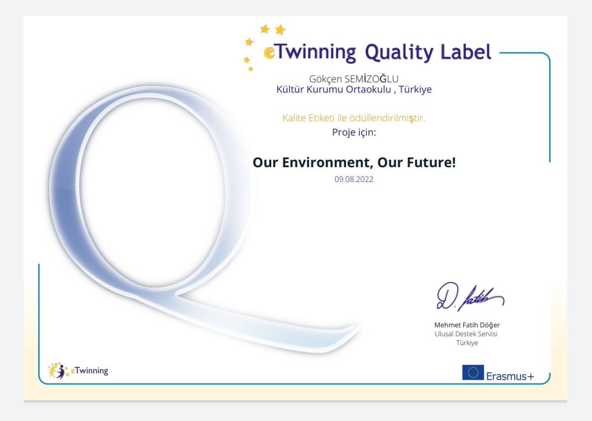 kultur_kurumu's tweet photo. Okulumuz öğretmenlerinden Özlem ÖZÇELİK, Meltem CESUR ve Gökçen SEMİZOĞLU tarafından yapılan e-Twinning projeleri kalite etiketi almaya hak kazanmıştır. Öğretmen ve öğrencilerimizi tebrik ederiz. @skaygusuz @chnkvnc  @MuhammetAkgl14 @mltmcsr https://t.co/WGi05FVjJx