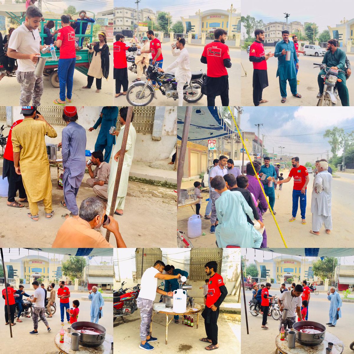 SAREAAMSIALKOT's tweet photo. اسلام علیکم پاکستان زندہ باد
ہر سال کی طرح اس سال بھی یوم عاشورہ کے دن ٹیم سرعام سیالکوٹ کے جانبازوں نے وائس پریزیڈنٹ محمد زبیر کے ساتھ مل کر پانی کی سبیل لگائی اور کھانا تقسیم کیا
اللہ پاک اس چھوٹی سی نیکی کو قبول
فرمائیں آمین ثم آمین
@iqrarulhassan https://t.co/U4FJKMZN4Z