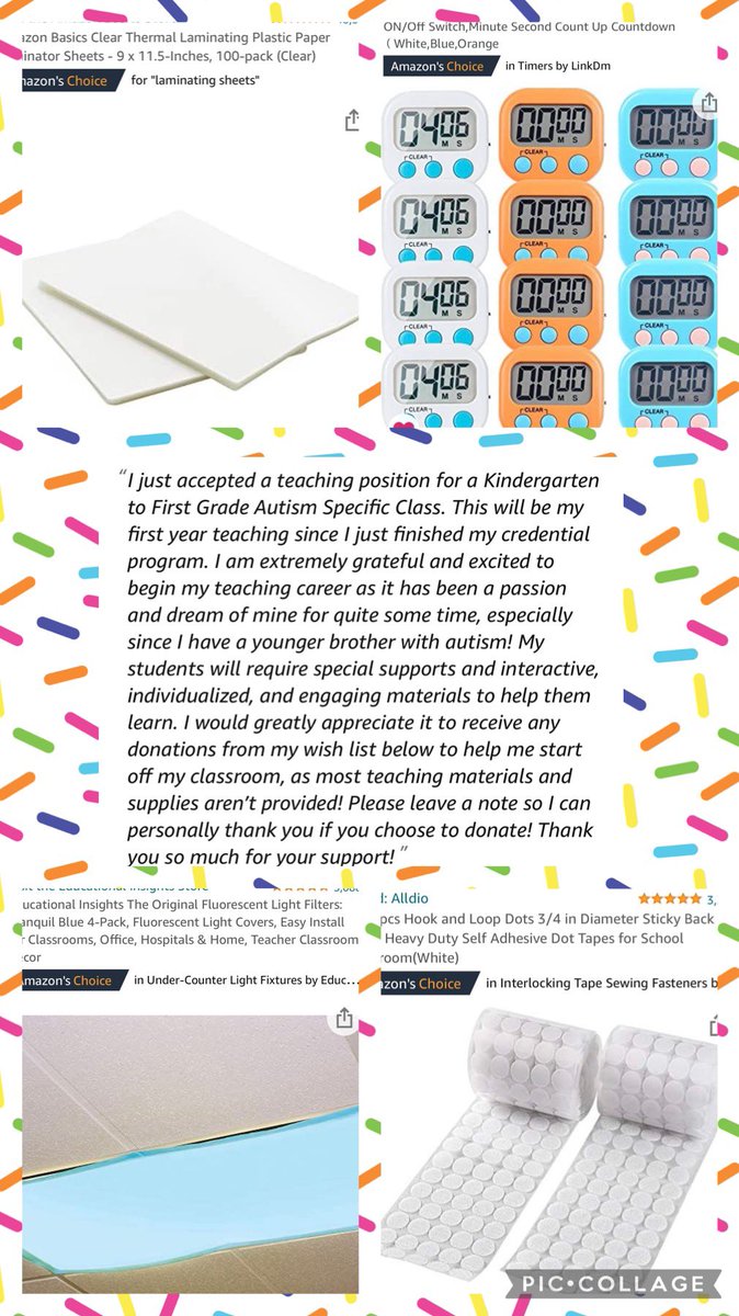 niknikteach's tweet photo. Hi! I’m a first year Special Education Teacher and will be teaching a K-1 Autism Specific class! I’d greatly appreciate anything from my list. Thank you! Drop your list and I’ll RT for a RT! ❤️ 

https://t.co/29JFRcoB0x

@JohnLegere #JohnClearMyList #clearthelist #AdoptATeacher https://t.co/mIE1ZXSBaw