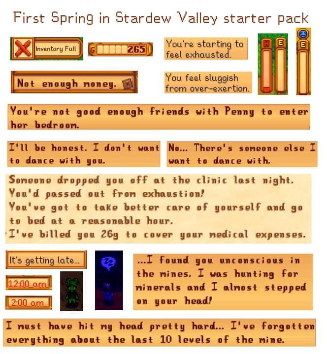 😂😂😂😂 This has me dead. LOL The struggle bus is the first season. #StardewValley