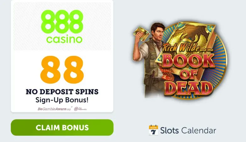 Today we have an offer that will surely catch your eye.&#128064; Register an account at 888 Casino and embark on a journey to Egypt with 88 No Deposit Spins on Book of Dead! Click here  and let the adventure begin!&#129488;