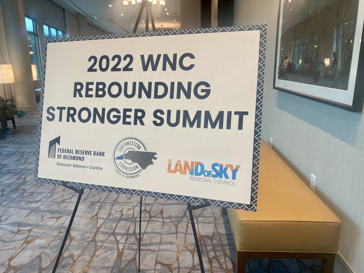 LandofSkyRC's tweet image. Eastern Band of Cherokee Indians Chief Richard Sneed opens the 2022 WNC Rebounding Stronger Summit along with @Russ_Harris74 @swc_cog. We appreciate @RichmondFed @MattEcon &amp;amp; Southwestern Commission for hosting this summit with Land of Sky Regional Council.