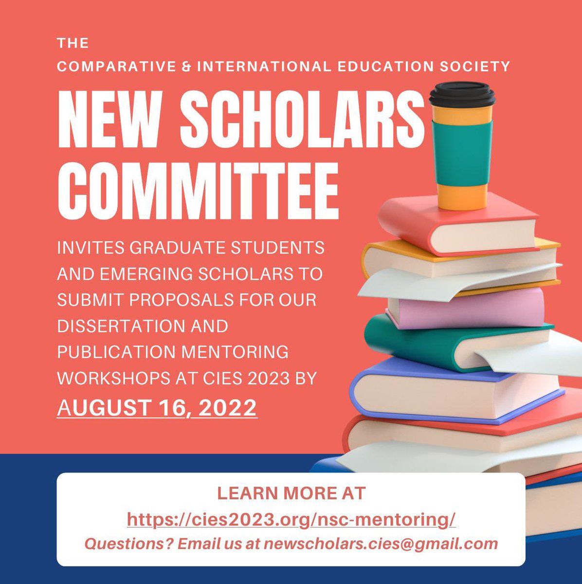 Wewww! The #CIES2023 proposal deadline has been extended to Aug. 16. Submit to <a href="/CIESNewScholars/">CIES New Scholars</a> workshops now, friends. We want to see you in #WashingtonDC in 2023! cies2023.org/nsc-mentoring