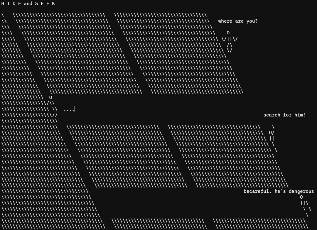 nhephex's tweet photo. I don't give up in typedart.. so new drop.🙏🙏🙏
hide and seek
1 #tezos / 10 editions
#typedart > https://t.co/VFSPwtW6Ky
#objkt > https://t.co/noRRd4bEGX
#nft #CleanNFT #nftcommunity #ascii_nft #ascii
#textnft #textart #asciinft #nftcollector https://t.co/4yb4pCGXny