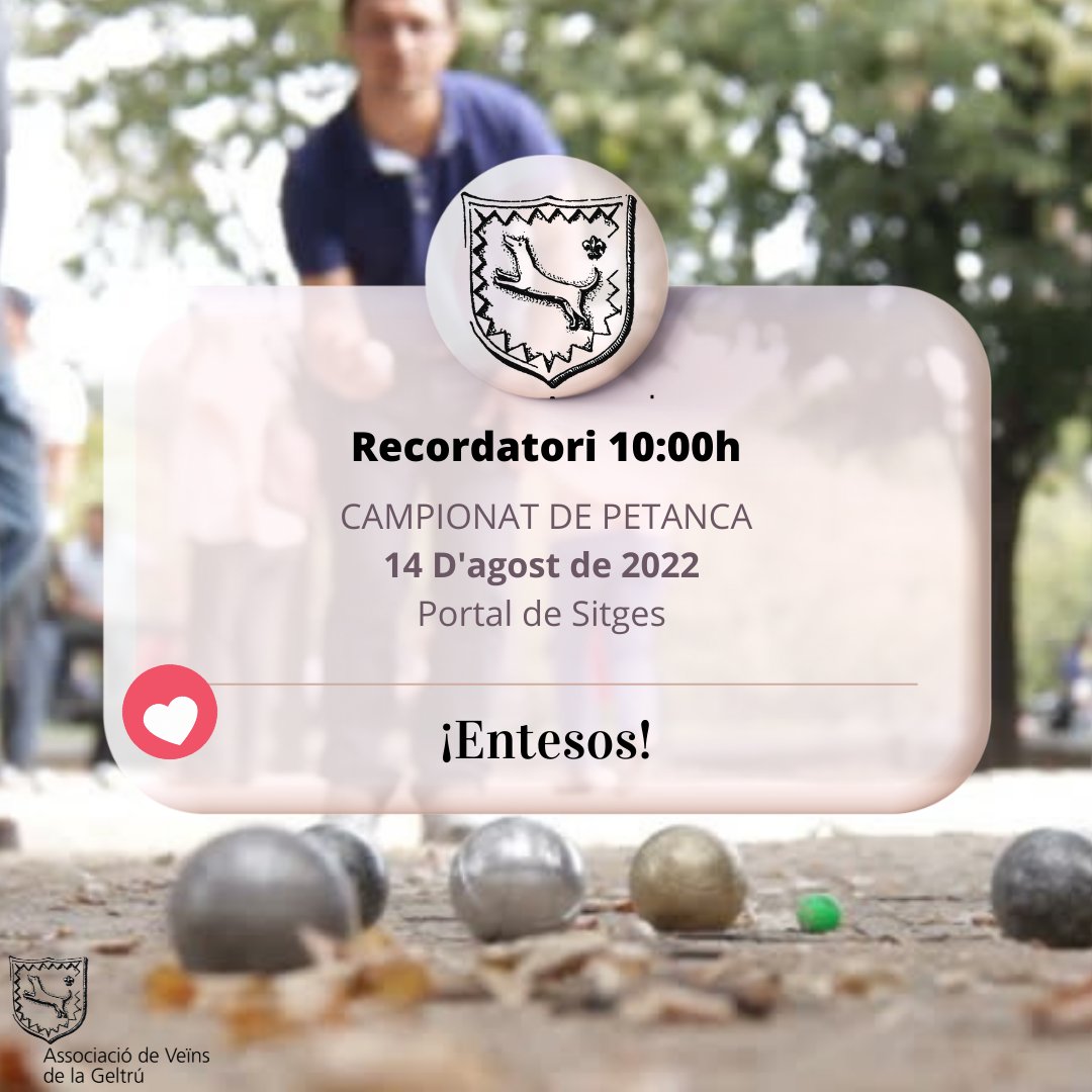 CAMPIONAT DE PETANCA FM LA GELTRÚ 2022
