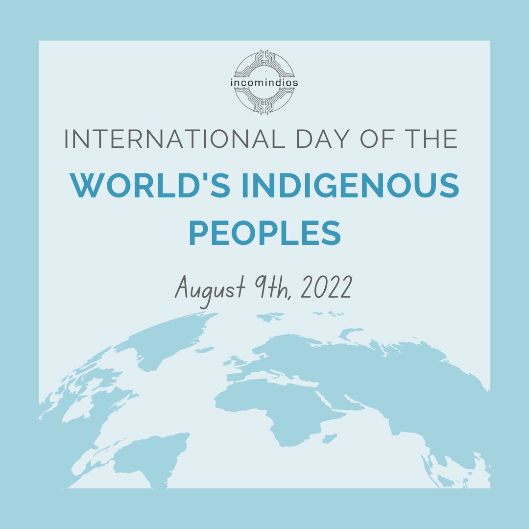IncomindiosUK's tweet photo. Today, August 9th is the International Day of the World's Indigenous Peoples. Today and everyday we remember the importance of promoting Indigenous rights globally.
#InternationalDayoftheWorldsIndigenousPeoples #Indigenousrights #Environmentalrights #IncomindiosUK #Incomindios https://t.co/jz0eR4UbMG