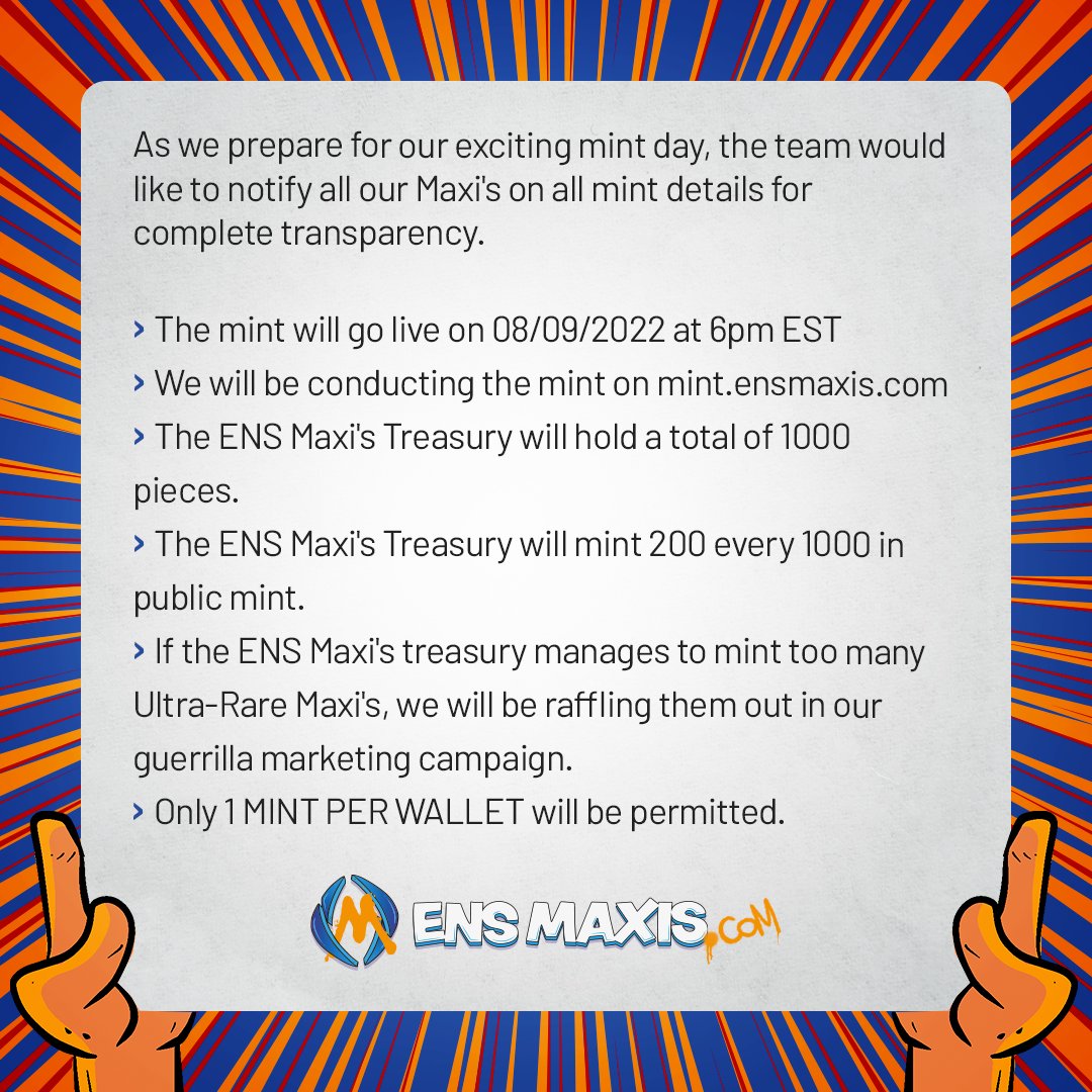 ENSMaxisNFT's tweet photo. Alexa!!! Register ImportantInfoBeforeWeGoLive.eth 😎 

Below you will find the contract address so you can verify everything before you mint.

Contract Address:

0x09a55f5565C9a56861eFdD08Af89ae1108CcC323 https://t.co/qt9YZnHzz5