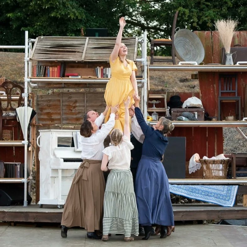Kat_Anne_Rogers's tweet photo. Just a few pics of me having the best time on stage with this talented bunch, time is flying, but you have 8 more chances to catch it - ends Sunday @OVOtheatre @romantheatre
#Littlewomen #newadaptation https://t.co/0Wa0H5GjFf