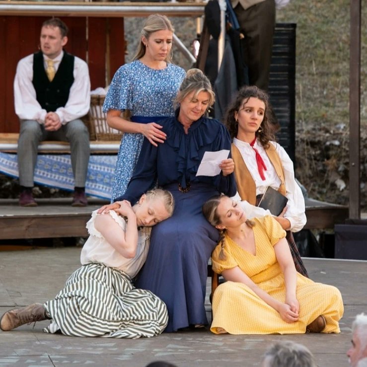 Kat_Anne_Rogers's tweet photo. Just a few pics of me having the best time on stage with this talented bunch, time is flying, but you have 8 more chances to catch it - ends Sunday @OVOtheatre @romantheatre
#Littlewomen #newadaptation https://t.co/0Wa0H5GjFf