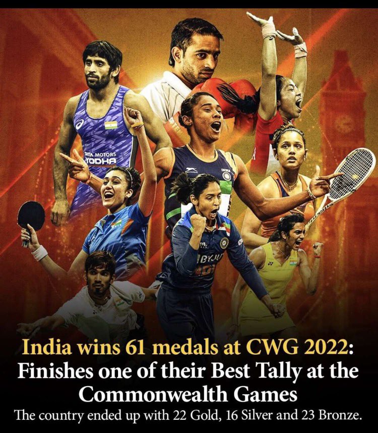 RcHinduja's tweet photo. Congratulations to team India! We are all so proud of you!🇮🇳🪷
.
.
.
#togetherwegrow
#CommonwealthGames2022
#TopicalSpot
#TeamIndia #rchc https://t.co/vF1FeURsd9
