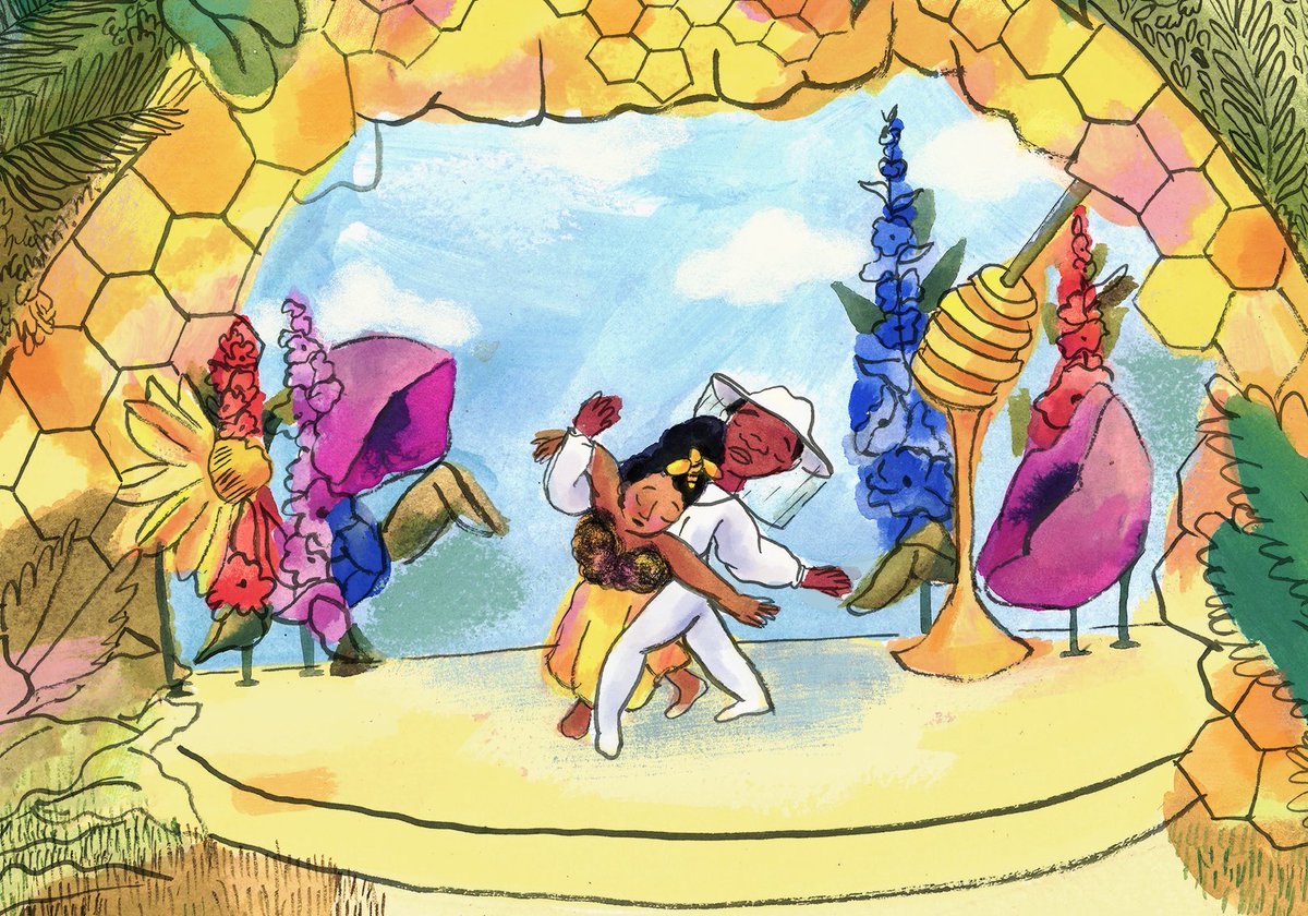 Magdalena Mora (@magdalenadraws) on Twitter photo The Beekeeper's Pas de deux: The second illustration in my Garfield Park Conservatory-inspired series 🐝<a href="/gpconservatory/">Garfield Park Conservatory</a> The Beekeeper's Pas de deux: The second illustration in my Garfield Park Conservatory-inspired series 🐝<a href="/gpconservatory/">Garfield Park Conservatory</a>