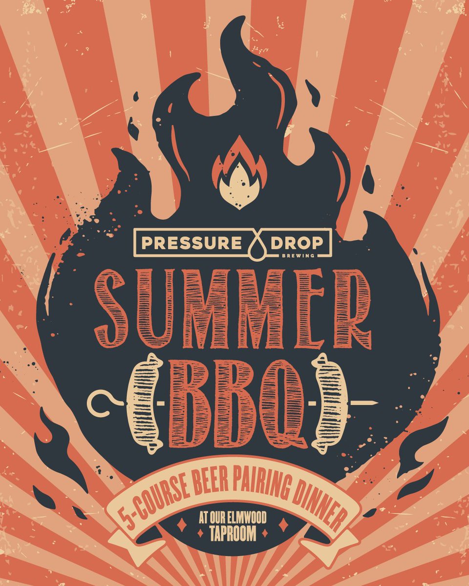 Join us for an exclusive 5-course beer pairing dinner—BBQ style! Head Brewer Karl &amp; Chef Max curated the perfect beer pairing experience that’s taking place at our Elmwood taproom at 7 PM on Tues, Aug 30. Menu + tickets below!👇🎟🍻  pressuredropbrewers.com/events/beer-pa…
