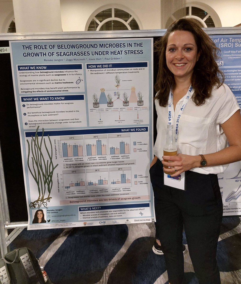 Two days of #AMSA22 have already passed! So many interesting talks and great people. If you want to chat about #seagrass and #microbes, my poster is still up on level 1. Come find me or send me a message 🌱