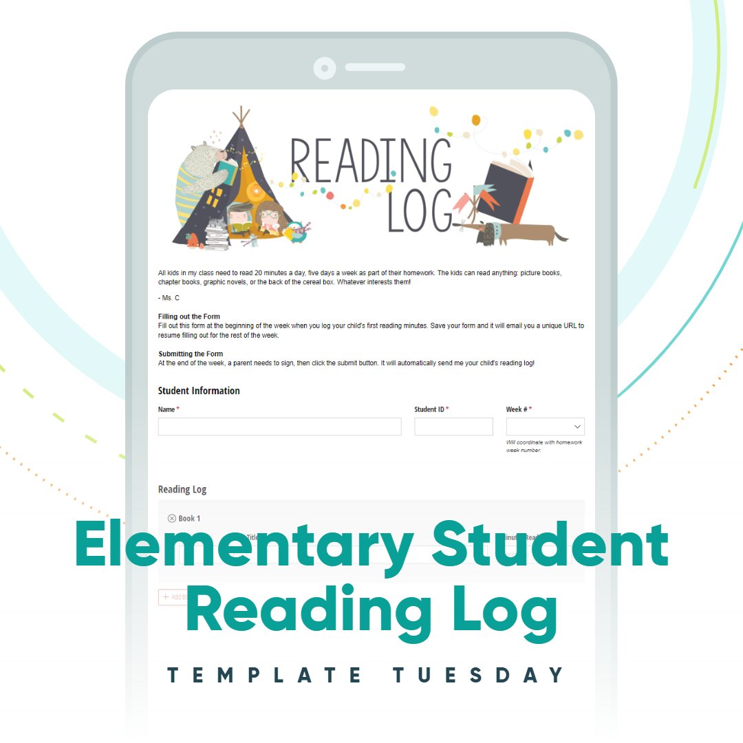 CognitoForms's tweet image. 📚 Did you know Cognito Forms is the best kept secret for teachers? 

Our free Elementary Student Reading Log helps you keep track of your students&apos; reading progress over the school year: bit.ly/3ddd4kS

#TemplateTuesday #onlineformbuilder #cognitoforms