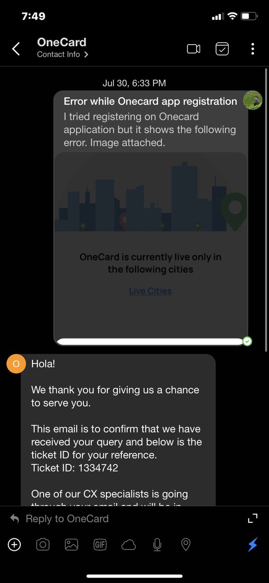 ImVaidy's tweet photo. @OneCardHelp I have been trying to contact @GetOneCardIN for a while now and I have to admit, the customer care is really pathetic. The app is not working, the phone number provided is not working, there is no reply to any of my mails. https://t.co/BX8QRtq4Za