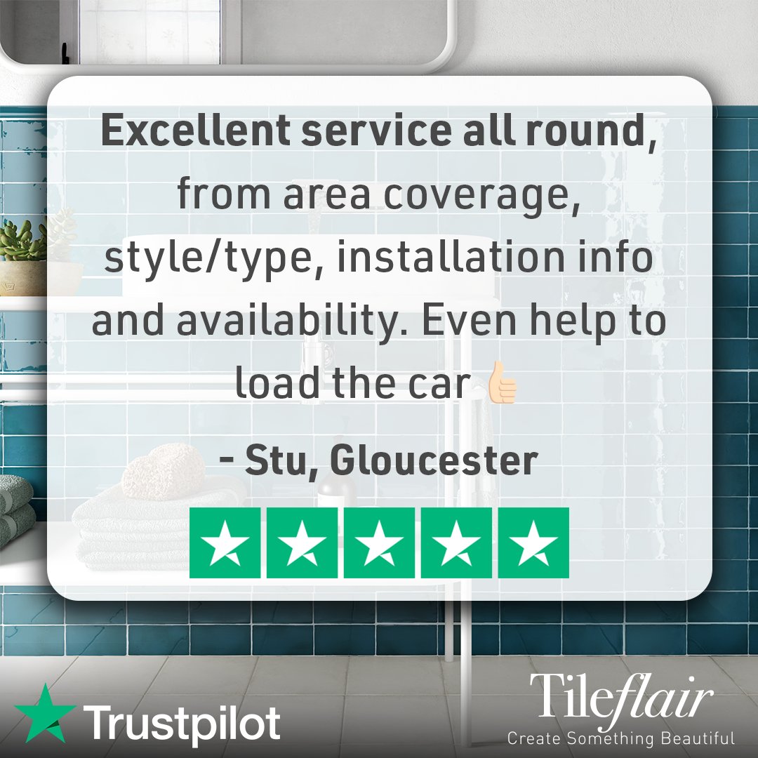 Well done to the team at Gloucester for their recent 5* review!

Our focus has always been on providing the best customer experience from beginning to end. Shopping for your dream tiles should be a relaxing and enjoyable process, leave the work to us!😄

#gloucester #review