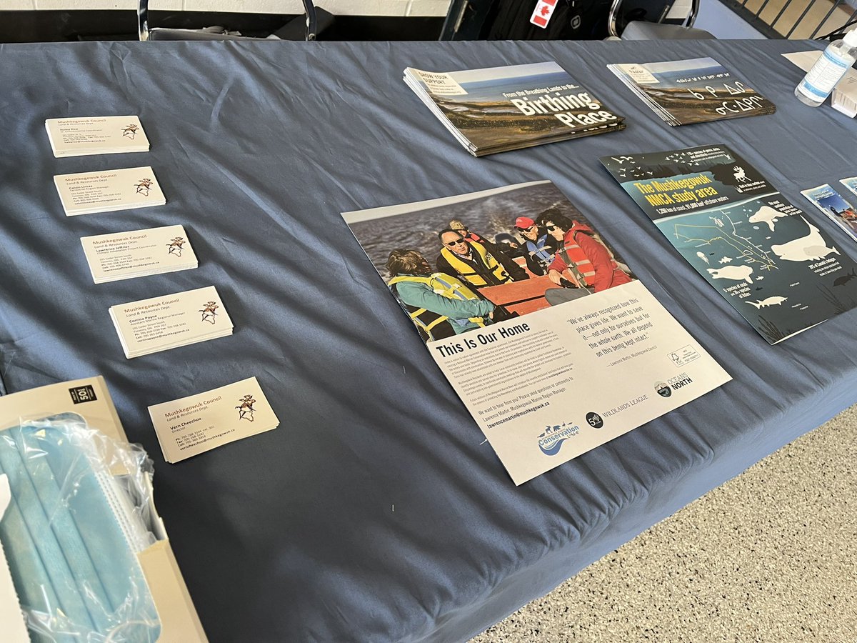 MushkegowukM's tweet photo. Good morning y’all! The #Mushkegowuk Council Land and Resources department will be set up during the @NANComms #keewaywin event happening this week in #Timmins https://t.co/cq2VtQUbrK