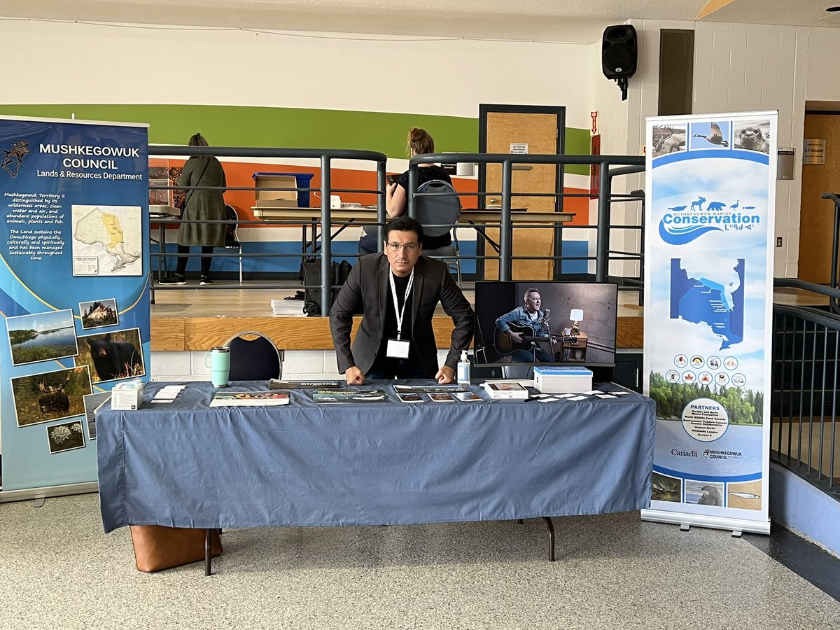 MushkegowukM's tweet photo. Good morning y’all! The #Mushkegowuk Council Land and Resources department will be set up during the @NANComms #keewaywin event happening this week in #Timmins https://t.co/cq2VtQUbrK