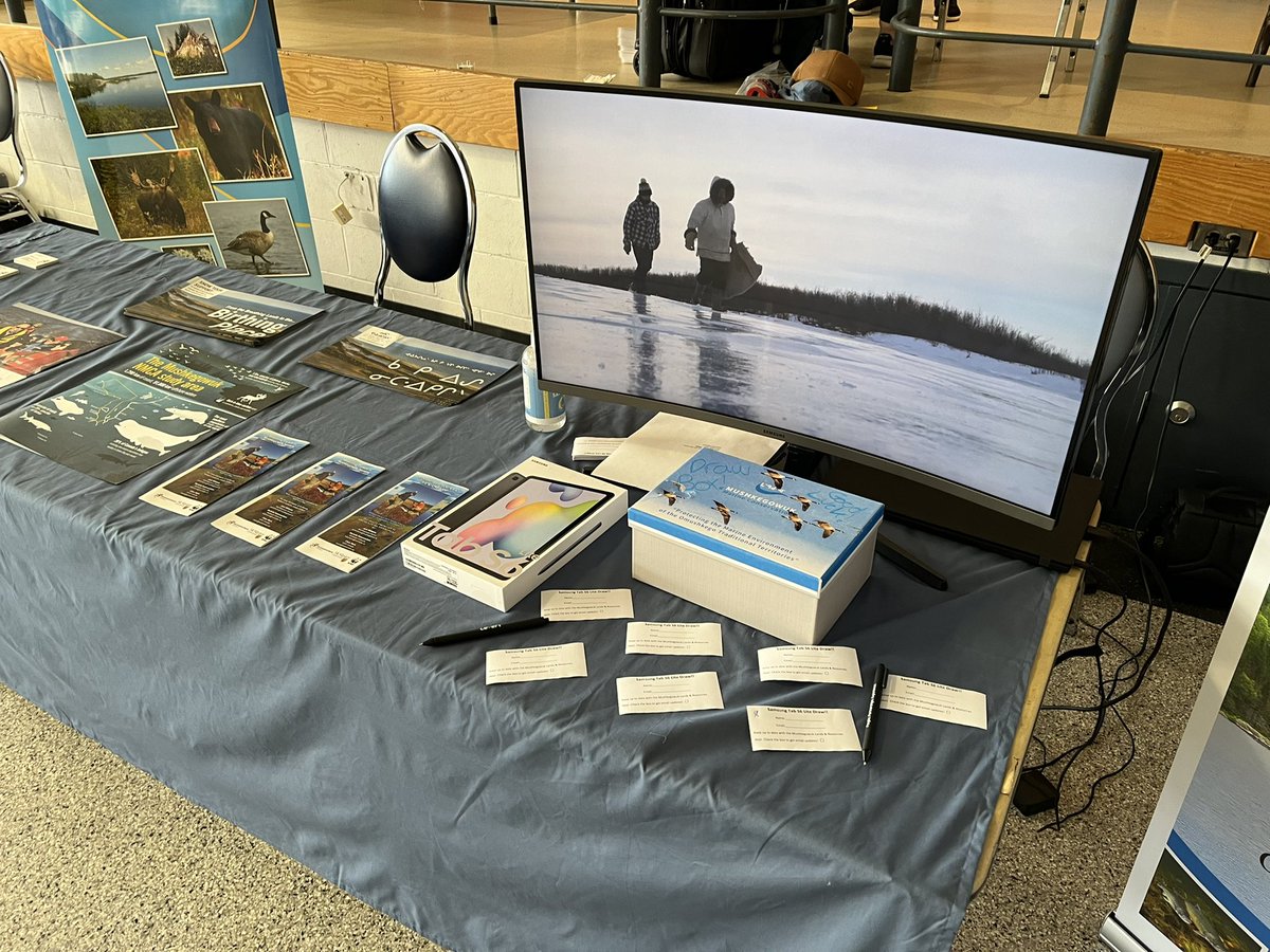 MushkegowukM's tweet photo. Good morning y’all! The #Mushkegowuk Council Land and Resources department will be set up during the @NANComms #keewaywin event happening this week in #Timmins https://t.co/cq2VtQUbrK