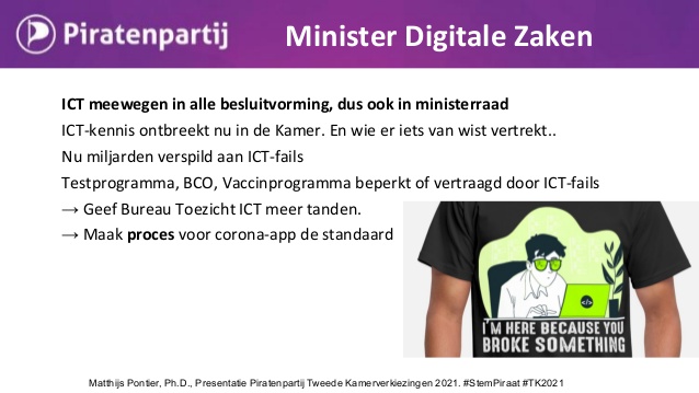 Matthijs85's tweet photo. Hugo de Jonge verkocht de Eerste en Tweede Kamer bewust rooskleurige bullshit over digitaal systeem Omgevingswet https://t.co/r1wjxohRs9 #hugodejonge #Hugokanniks #HugoSales
Daarom hebben we dus een kundig minister van Digitale Zaken nodig! https://t.co/C1sLs5sg5P #stempiraat https://t.co/us11FR03zA