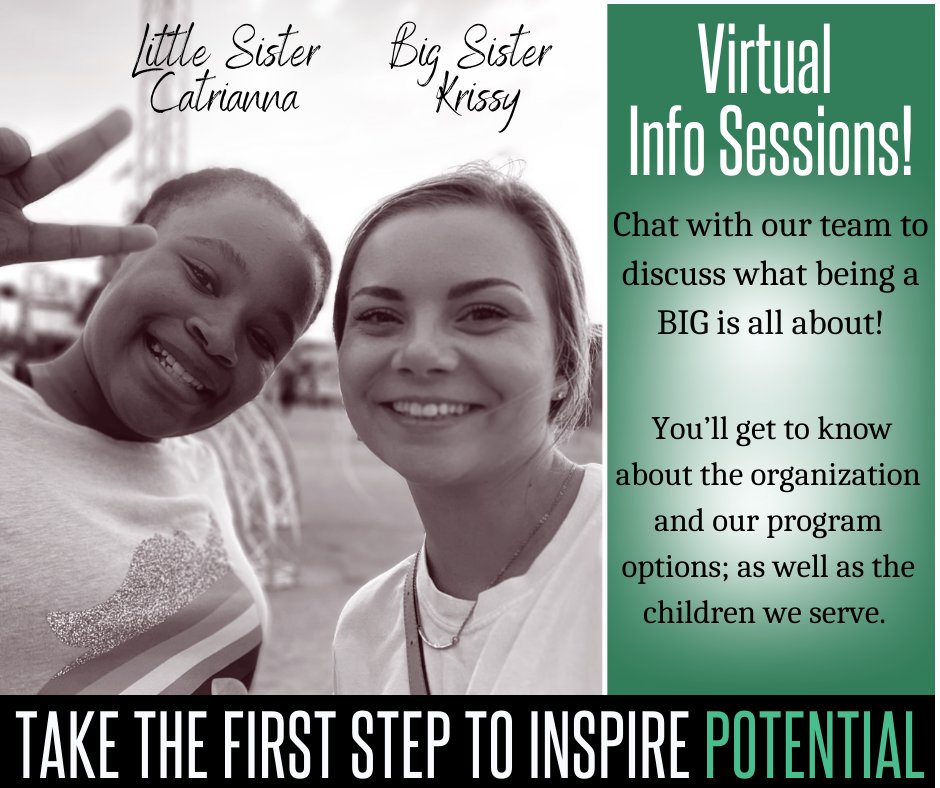 BBBS info session today at 5:30pm via Zoom!  You’ll get to know about the organization and our program options; as well as the children we serve. Now is the perfect time to get involved! Zoom links below: 
August 9th 5:30-6:30
us02web.zoom.us/j/84564248315