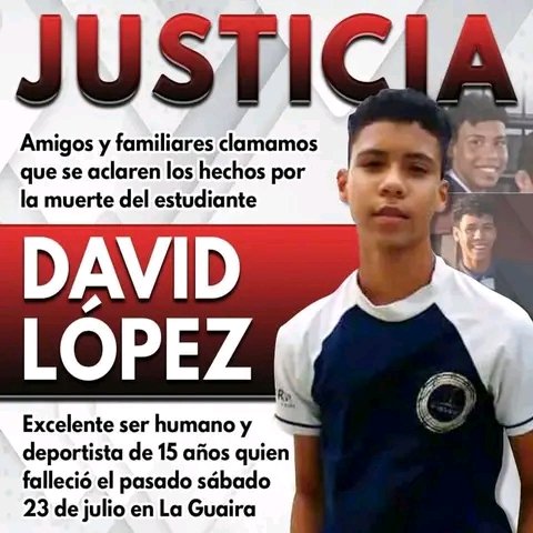 caryjosef's tweet photo. #JusticiaParaDavid Amigos y Familiares nos unimos para solicitar el esclarecimiento del caso del Joven de 15 años David López González. @TarekWiliamSaab  @drodriven2 https://t.co/3O4bqqKsPW