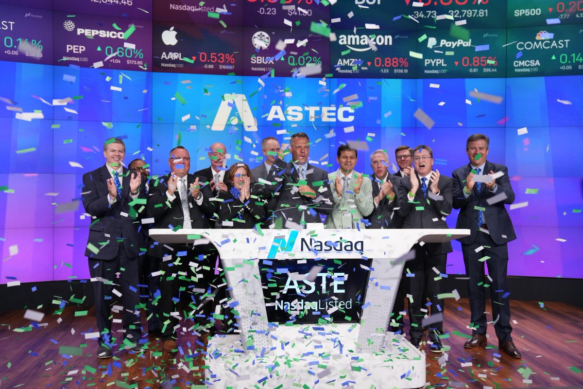 NasdaqExchange's tweet image. For 5️⃣0️⃣ years, @astecindustries has been connecting communities by providing innovative rock to road solutions for customers.

$ASTE is a leading global manufacturer of specialized equipment for asphalt road building, aggregate processing and concrete production. 🏗️ #OneASTEC