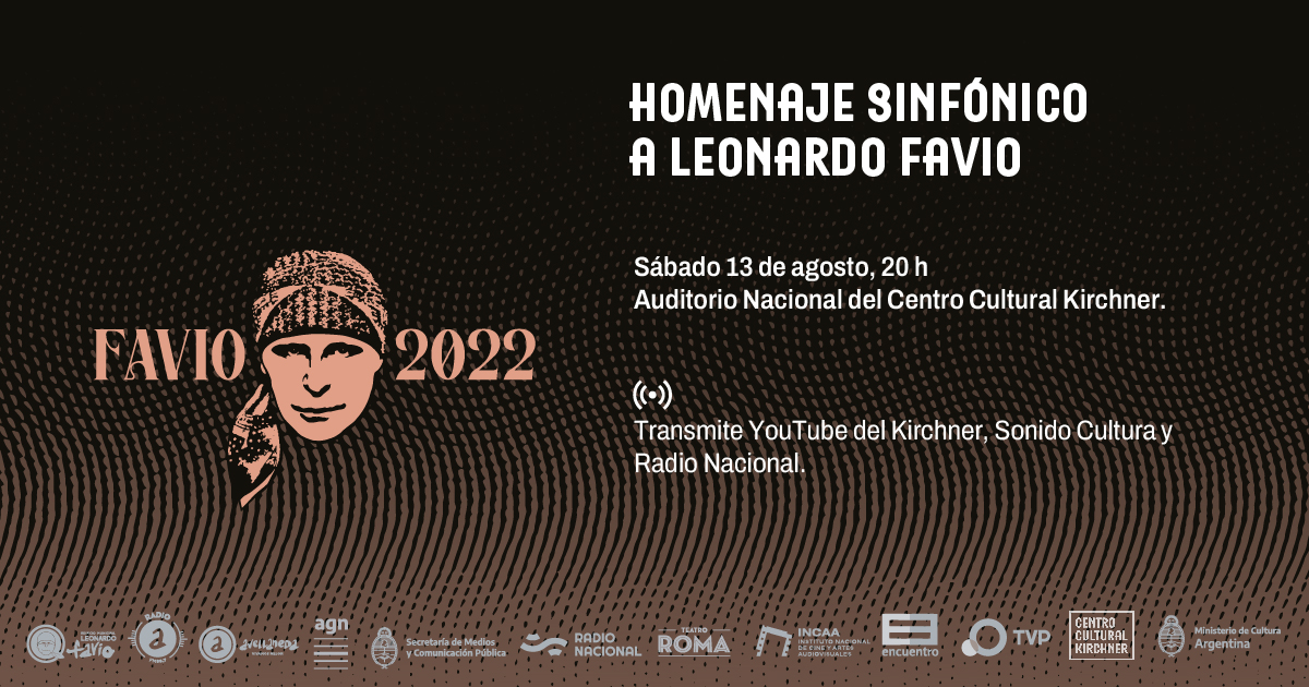 libertadpalacio's tweet photo. 🎤Concierto sinfónico en homenaje al gran director, actor y músico: #LeonardoFavio

📅Sábado 13/08, 20 h. #AuditorioNacional

🎫Reservá tus entradas gratuitas en https://t.co/dy4HLROxCb

Seguí la transmisión en vivo👉 https://t.co/bB02eEUtm0 y por la radio #SonidoCultura⁣ https://t.co/lhEb8mKvRd