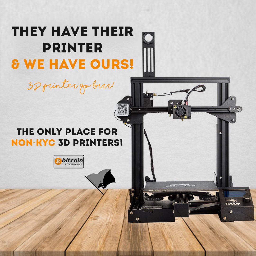 SallyMayweather's tweet image. 3dprintergobrrr.com has the lowest price on the internet for the all new Ender-3 S1 series!

To celebrate, we're giving away an Ender-3, a roll of filament &amp;amp; some gear!

To enter, just Like/RT this post &amp;amp; on 9/1, I'll announce a randomly chosen winner in the thread below 👇