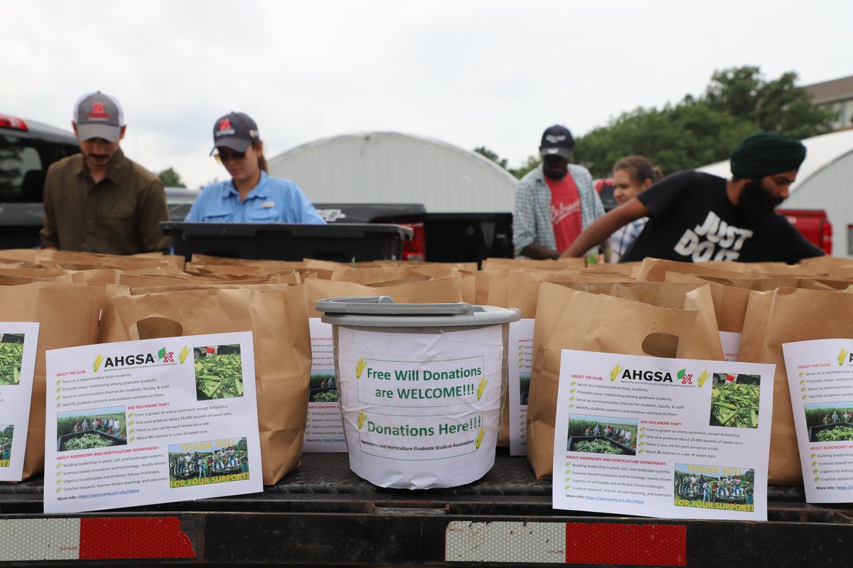 Sweet corn giveaway 🌽🌽🌽 ALERT ›› Tuesday, Aug. 9, from 1 to 5pm! Stop by the Keim/PLSH Hall parking lot on East Campus. Free will donations, to support 
<a href="/ahgsa_unl/">AHGSA UNL</a>, will be accepted. Bring cash. 
#UNL #UNLAgroHort  <a href="/UNL_CASNR/">University of Nebraska CASNR</a> <a href="/UNL_IANR/">Institute of Agriculture and Natural Resources</a>
