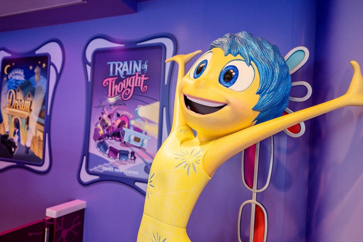 DisneyCruise's tweet photo. Step onboard the Disney Wish … and explore Inside Out: Joyful Sweets, a dessert shop inspired by the loveable characters of Pixar’s “Inside Out" offering exclusive treats and nearly 40 flavors of gelato that are sure to make you feel all the emotions! 💛🧁https://t.co/6mOptGGli9 https://t.co/uu3QljiV3l