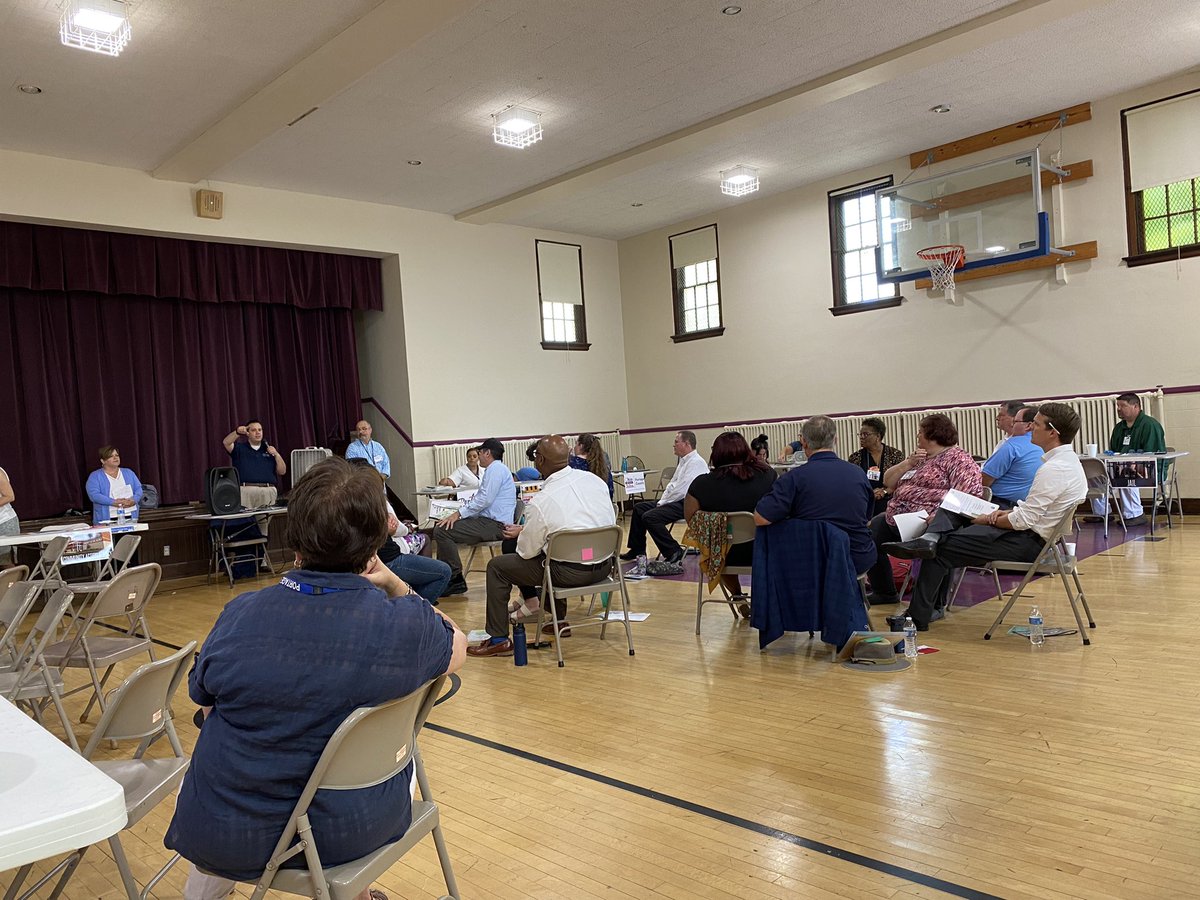 RavennaSupt's tweet photo. Poverty Simulation debrief: overwhelmed was the consistent and repeated reaction. #PCJFS https://t.co/xbtM7FeZkq